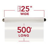 GBC EZLoad Gray End Cap Laminating Roll Film - Low Temp - Gloss - 25" x 500' - 1.5 mil - 1 Roll