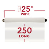 GBC EZLoad 25" x 250' Gray End Cap Laminating Roll Film, Gloss, 3 mil, 1 Roll