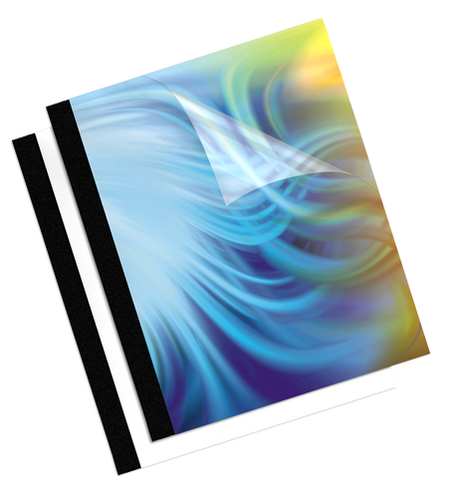 Fellowes Thermal Presentation Covers - 0.5", 120 pages, Midnight Black