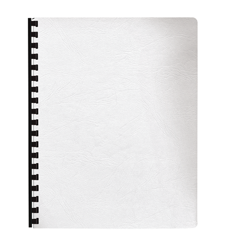 Fellowes Expressions Grain Presentation Covers - Oversize, White, Pack of 200