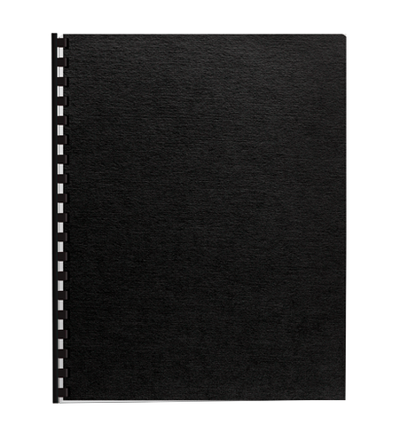 Fellowes Expressions Linen Presentation Covers - Letter Size, Black Color, 200 Pack