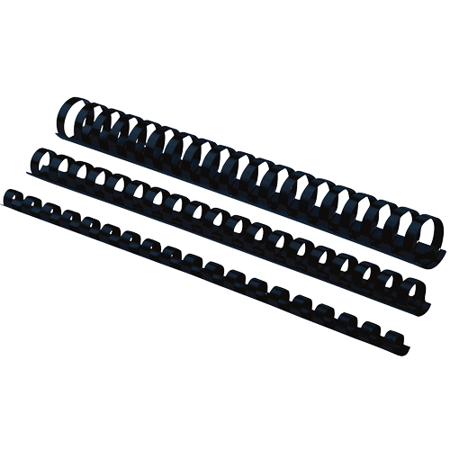 Fellowes Navy Round Back Plastic Combs - 1/4" 20 sheets, Pack of 100