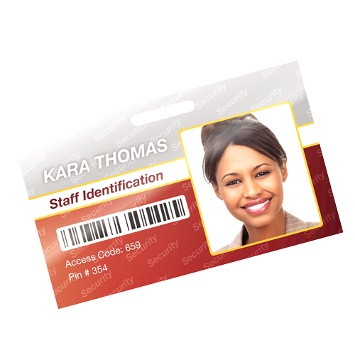 Fellowes Glossy Pouches - ID Tag punched, 10 mil, pack of 100