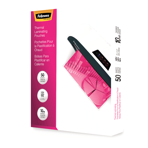 Fellowes Glossy Pouches - Envelope, 10 mil, 50 count