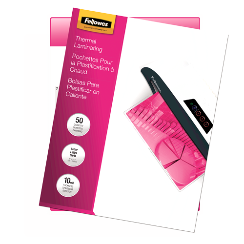 Fellowes Glossy Pouches - Envelope, 10 mil, 50 count