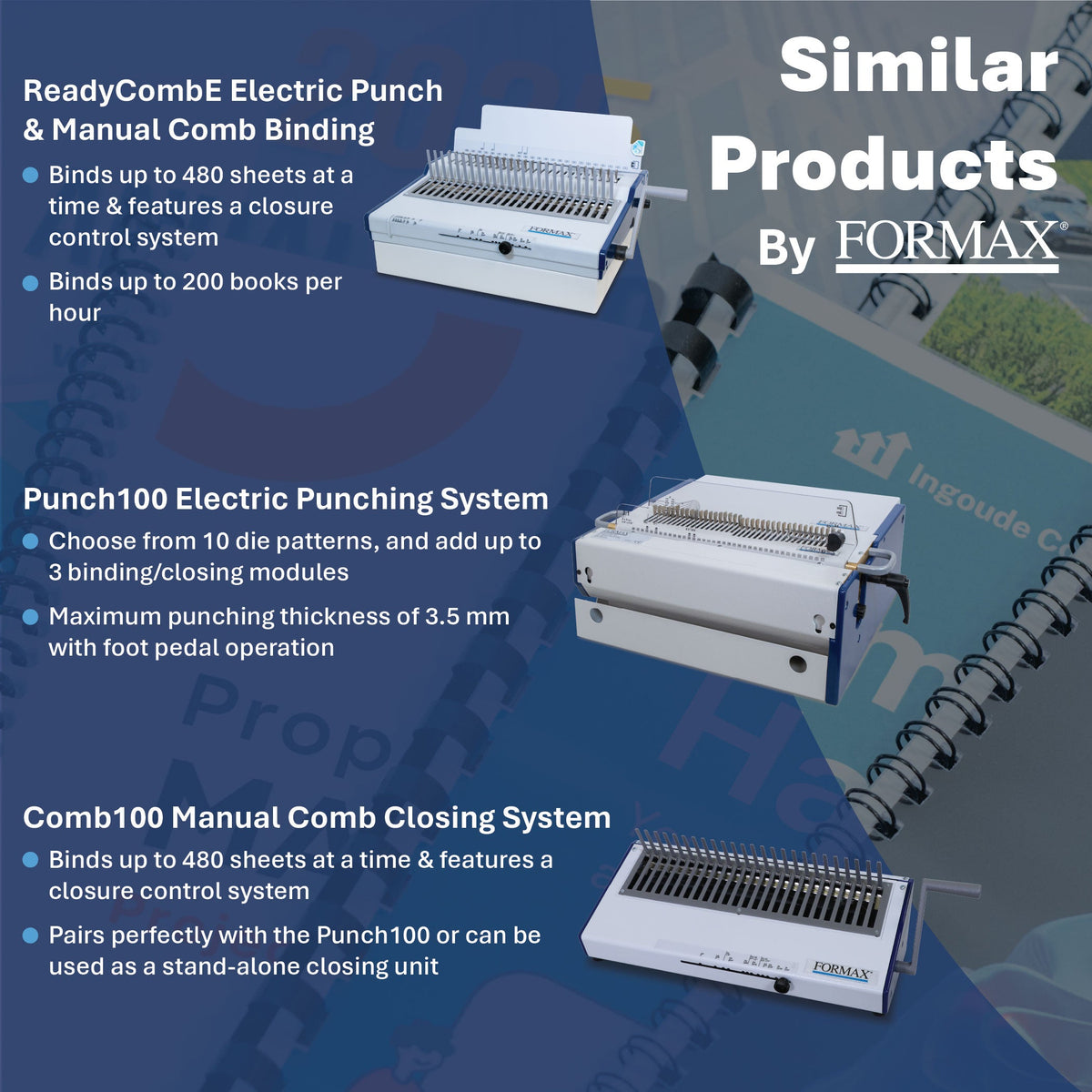 Formax ReadyCombM+ Manual Punch & Comb Binding Machine