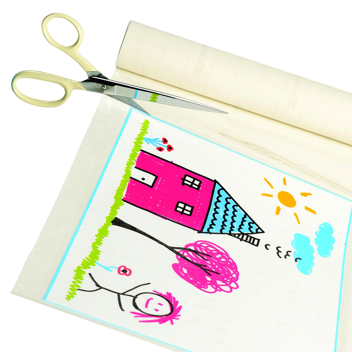 GBC Self Sealing Laminating Roll, Repositionable, 16" x 10', 3 mil