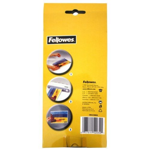 Fellowes 5mil Punched Luggage Tag Pouches With Loops 50-pack