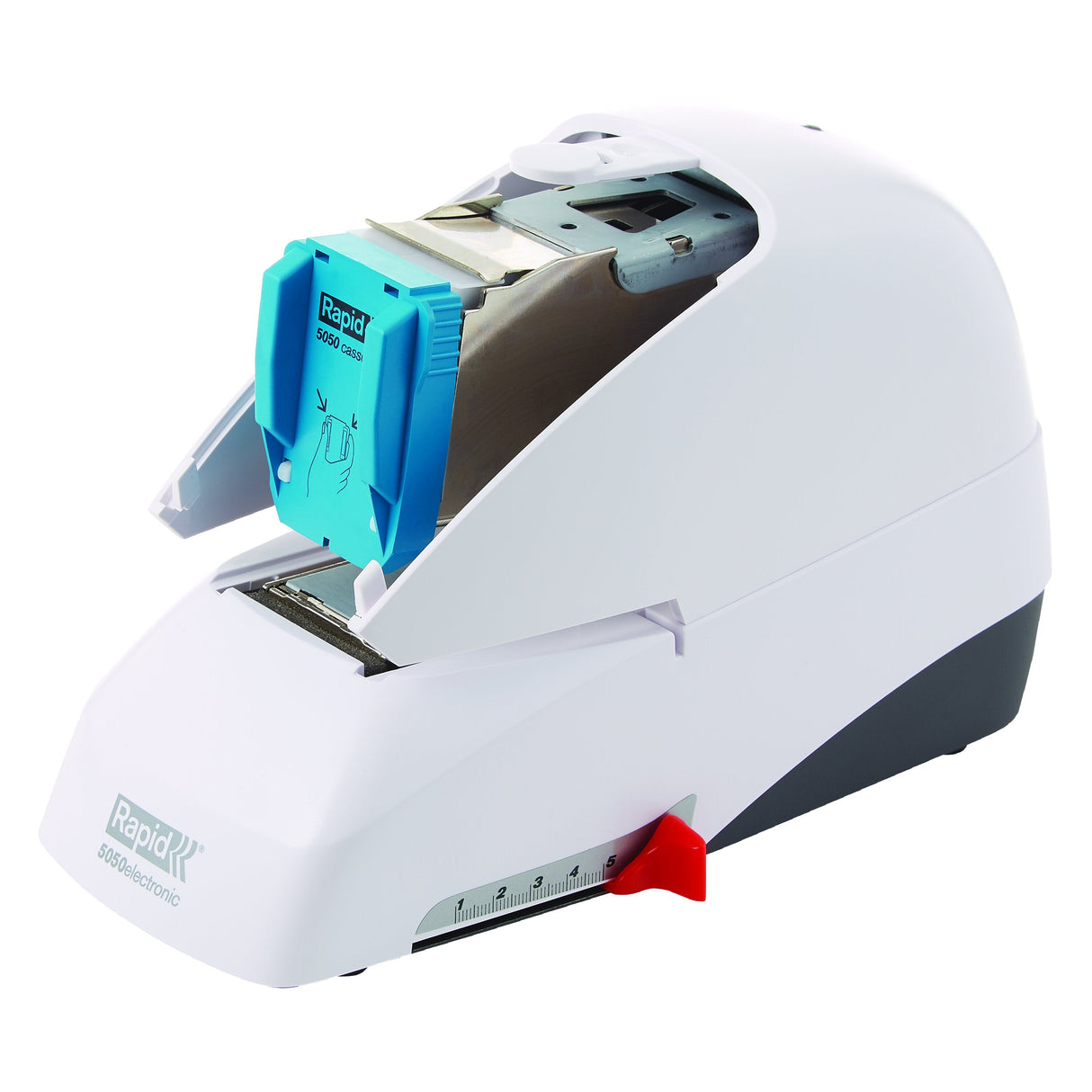 Rapid 5050e Electric Cartridge Stapler - White, 60 Sheets