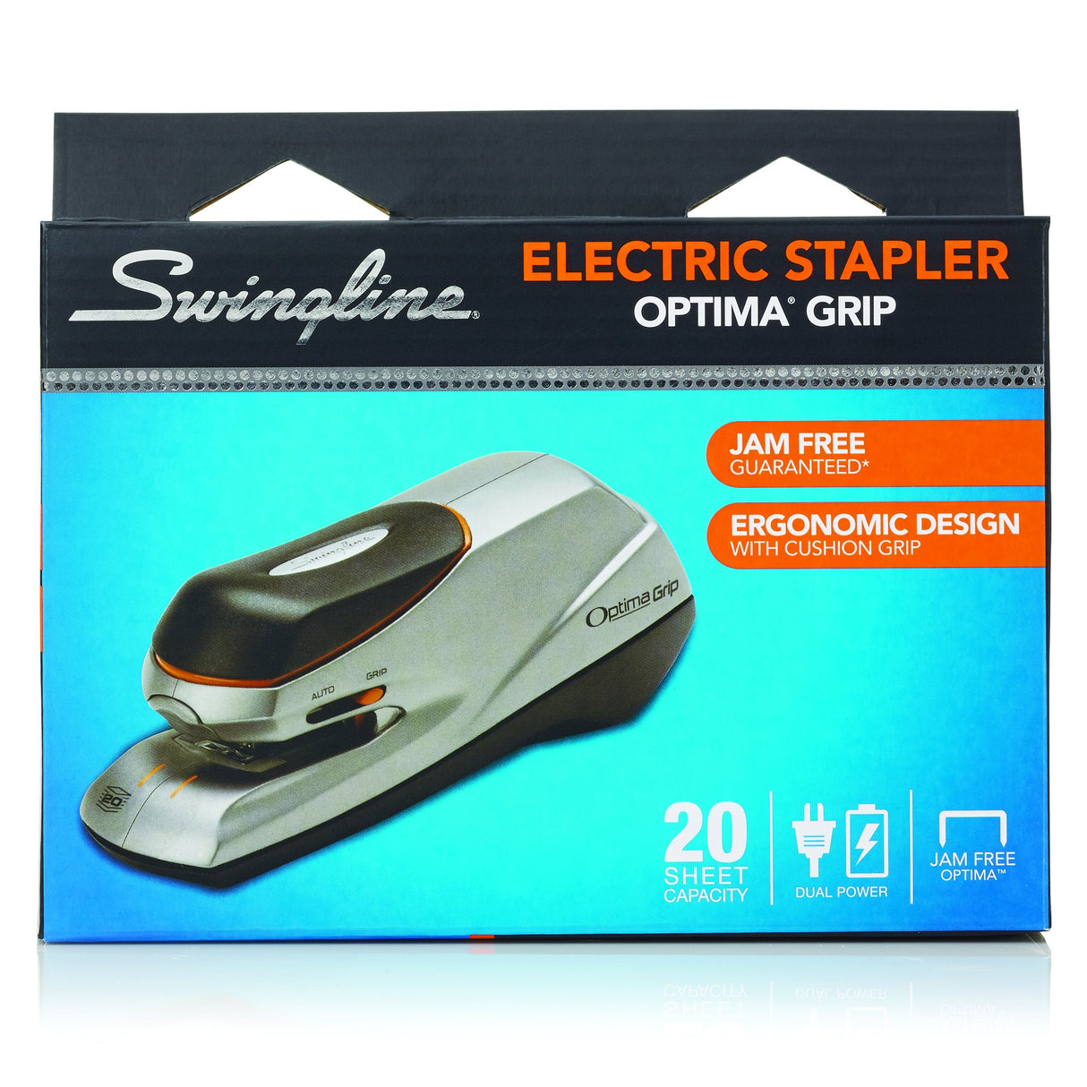 Swingline Optima Grip Electric Stapler, Model 20S, Silver