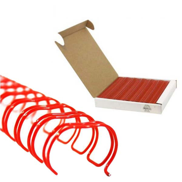 GBC Premium 3/4" Red 2:1 Twin Loop Wire