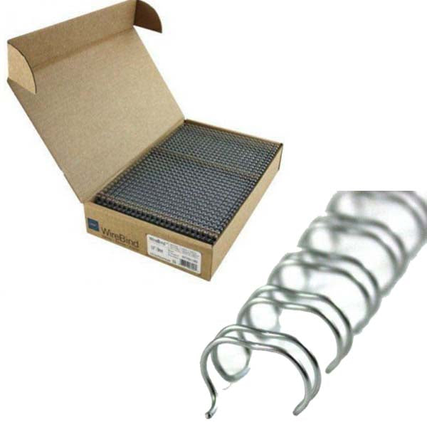 GBC Premium 1-1/4" Silver Twin Loop Wire