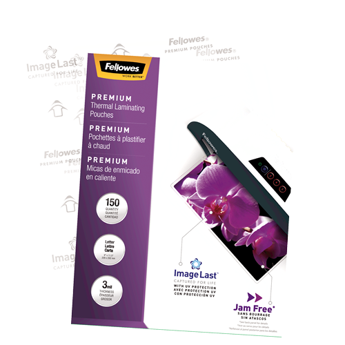 Fellowes Advanced ImageLast Thermal Laminating Pouches: Jam-Free Technology, Letter Size, 3mil Thickness, 150 Pack