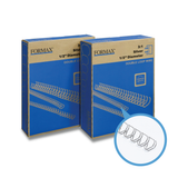 Formax Silver ReadyWire, Letter Size, Double-Loop, Pitch 3:1 (1/4″ to 1/2″) & 2:1 (1/4″ to 1-1/4″) Binding Wire