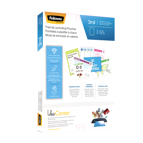 Fellowes Laminating Pouches - Letter Size, 3 mil Thickness, Pack of 100