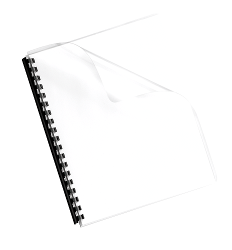 Fellowes Sparkling Clear Pre-punched Binding Covers Oversize 100 Pack