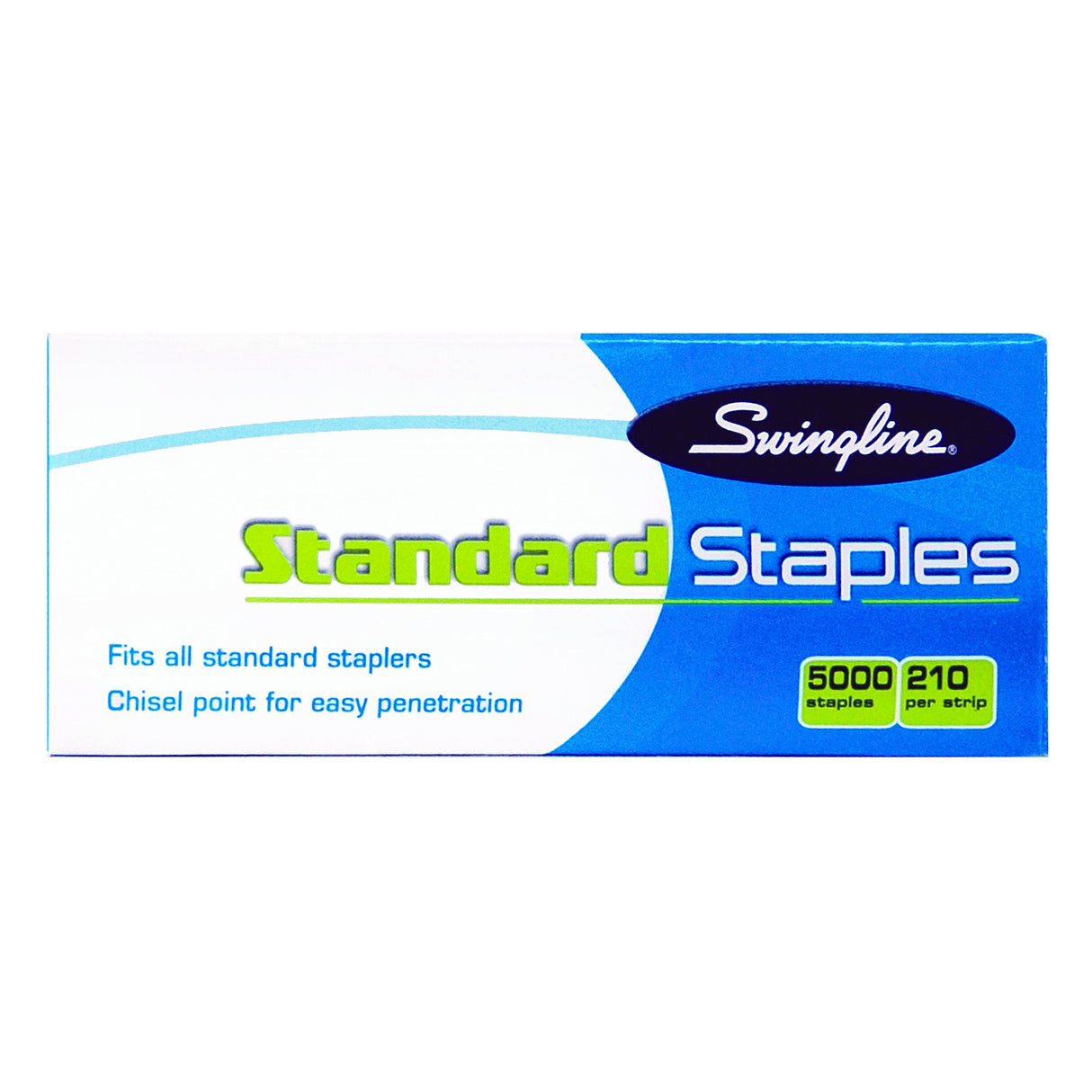 Swingline Standard Staples, 1/4" Length, 210 Per Strip, 5,000/Box