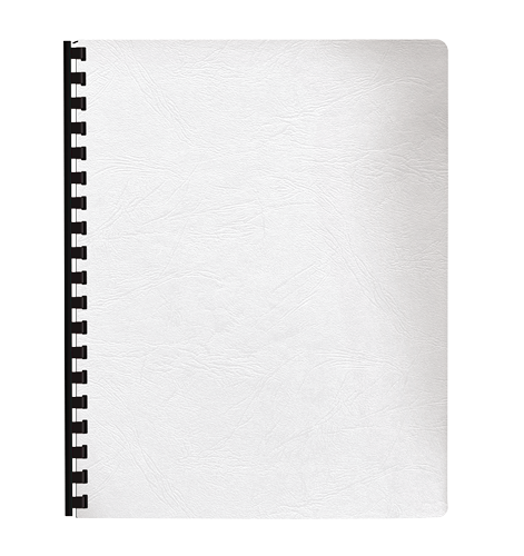Fellowes Expressions Grain Presentation Covers - Oversize, White, Pack of 200