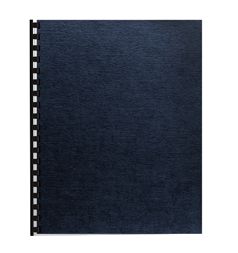 Fellowes Expressions Linen Presentation Covers - Letter Size, Navy Blue, Pack of 200