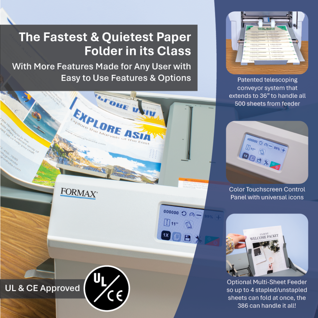 Formax FD 386 Automatic Document Folder with Touchscreen Control Panel ...