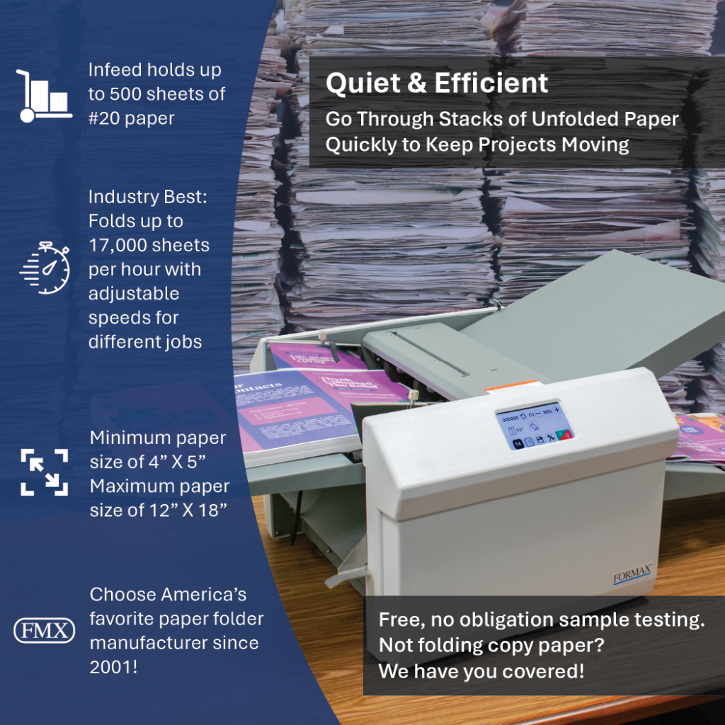 Formax FD 386 Automatic Document Folder with Touchscreen Control Panel