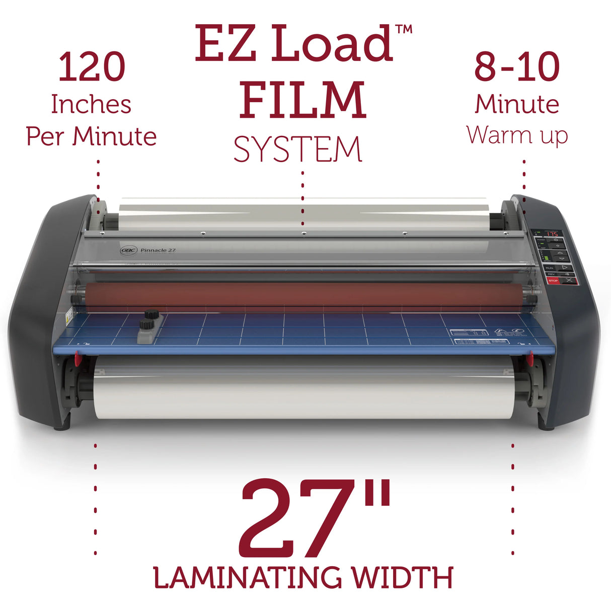 GBC HeatSeal Pinnacle 27 EZ Load Thermal Roll Laminator