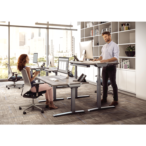 Fellowes High Pressure Laminate Desktop Gray Ash - 48"x24"