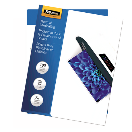 Fellowes Glossy Pouches - Envelope, 7 mil, 100 pack