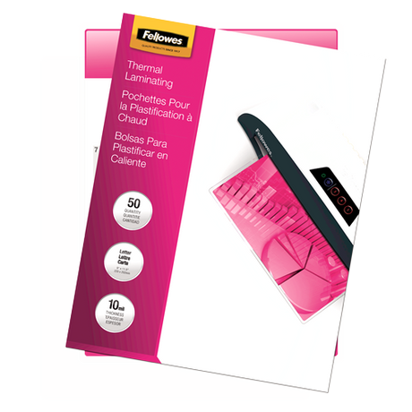 Fellowes Glossy Pouches - Envelope, 10 mil, 50 count