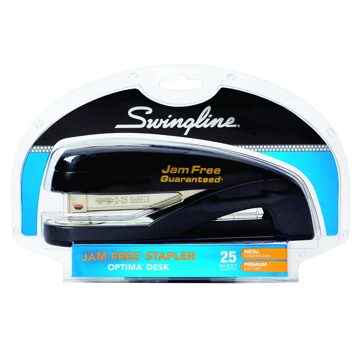 Swingline Optima Desk Stapler - 25 Sheet Capacity - Graphite Black