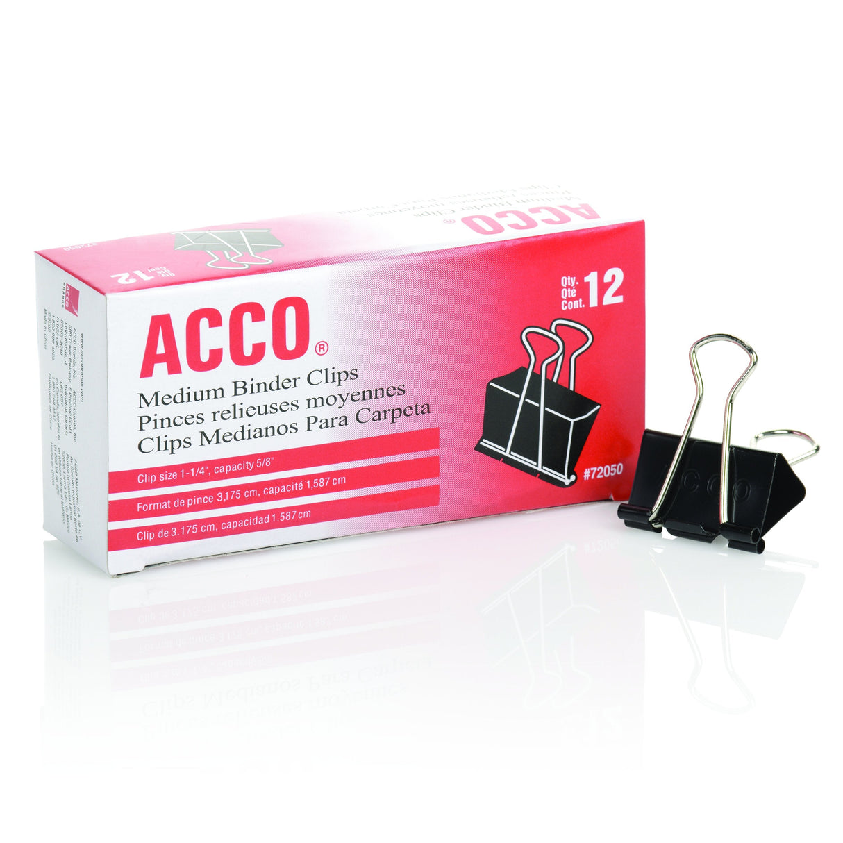 ACCO Binder Clips - Medium - 12 Pack