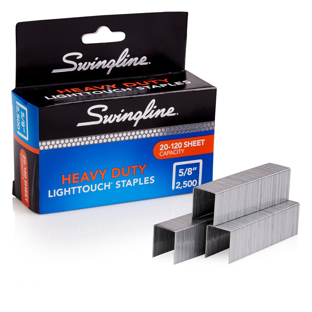 Swingline LightTouch Heavy Duty Staples - 5/8" Leg Length - 2,500 Staples/Box
