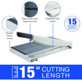 Swingline ClassicCut 1515G Guillotine Trimmer - EdgeGlow Glass - 15" - 15 Sheets