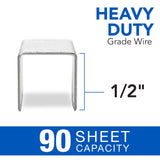 Swingline Premium Heavy Duty Staples, 1/2" Leg, 100 Per Strip, 1,000/Box