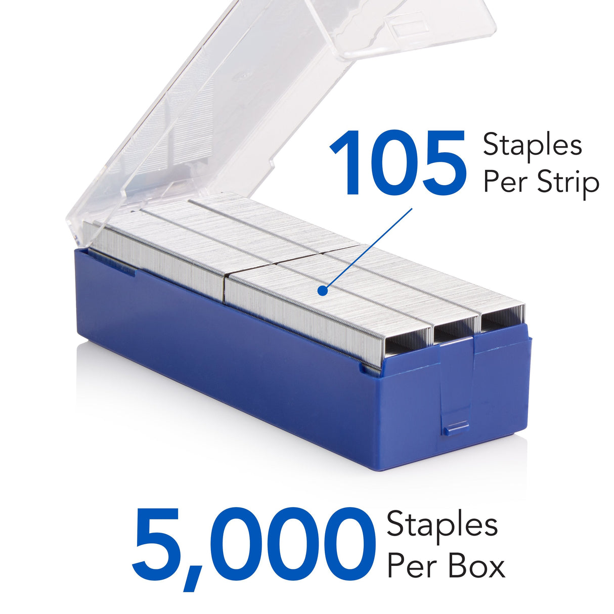 Swingline S.F. 3 Premium Staples, 1/4" Leg, 105/Strip, 5,000/Box