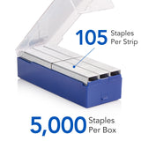 Swingline S.F. 3 Premium Staples, 1/4" Leg, 105/Strip, 5,000/Box