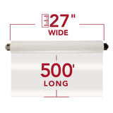 GBC EZLoad Gray End Cap Laminating Roll Film, Gloss, 27" x 500', 1.5 mil, 1 Roll