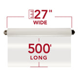 GBC EZLoad Gray End Cap Laminating Roll Film, Gloss, 27" x 500', 1.5 mil, 1 Roll
