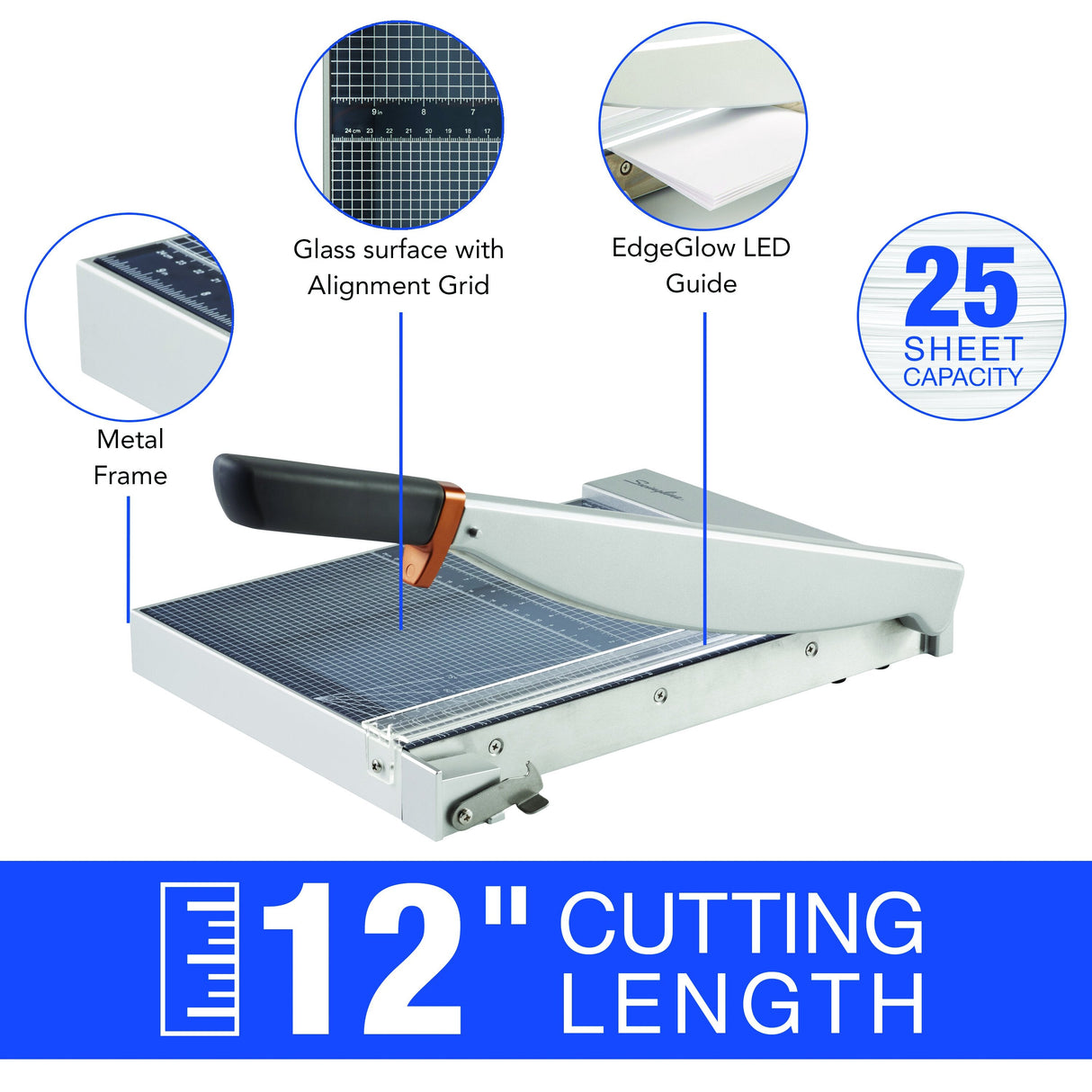 Swingline ClassicCut 1225G Glass Guillotine Trimmer