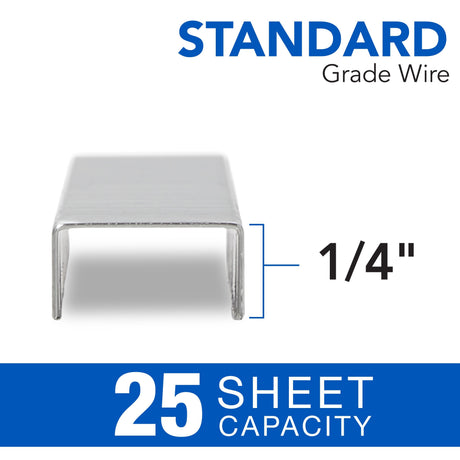 Swingline Standard Staples 1/4" - 210 Per Strip, 5,000 Per Box, 10 Box Pack