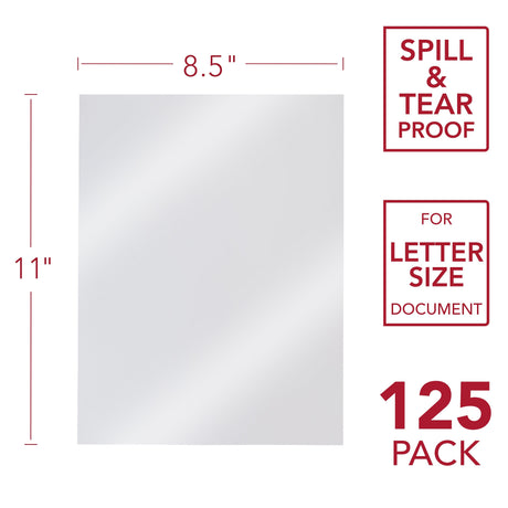 Mead Clear View Presentation Covers, 8.5" x 11", 125 Pack