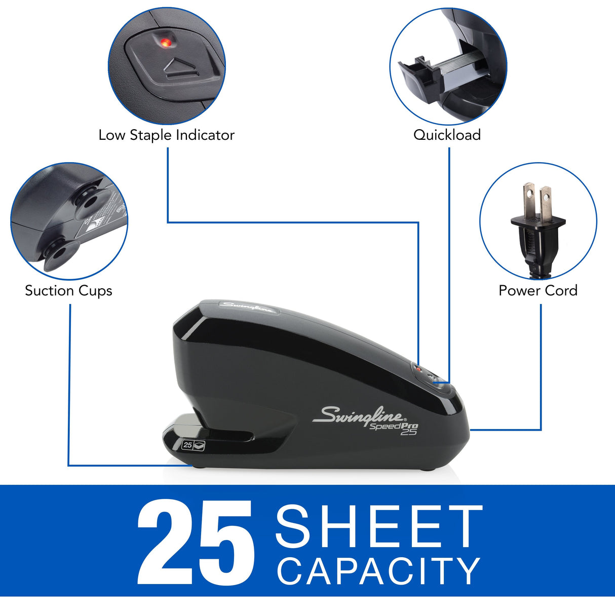 Swingline Speed Pro 25 Electric Stapler Value Pack - 25 Sheet Capacity