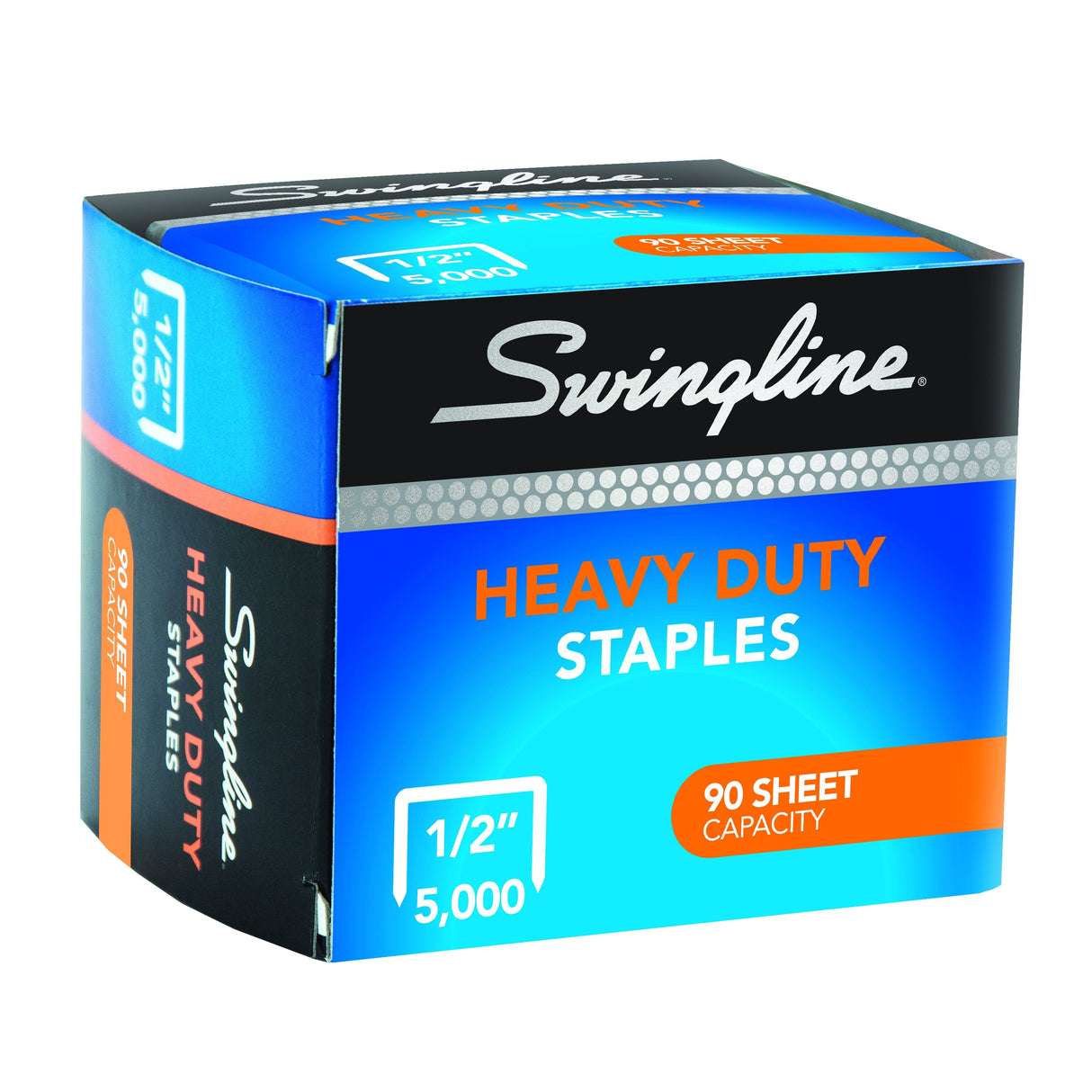 Swingline Heavy Duty Staples, 1/2" Leg Length, 5,000/Box