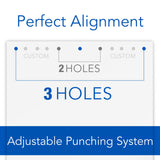 Swingline LightTouch High Capacity Desktop Punch, 2-7 Holes, 20 Sheets