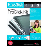GBC ProClick Presentation Kit, Model: DIY-516, 5/16" Spines, 8.75" x 11.25", Black, 2 Pack