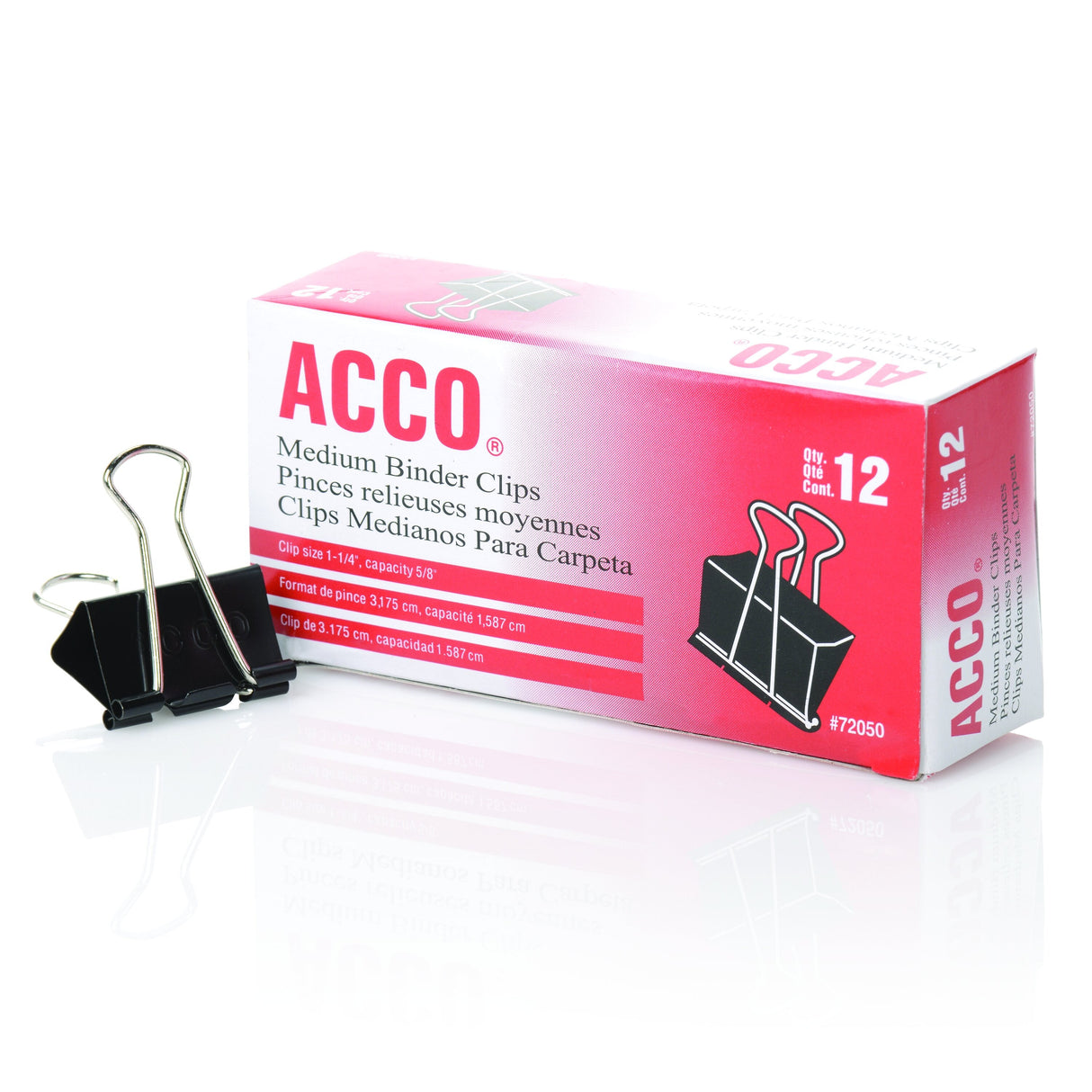 ACCO Binder Clips - Medium - 12 Pack