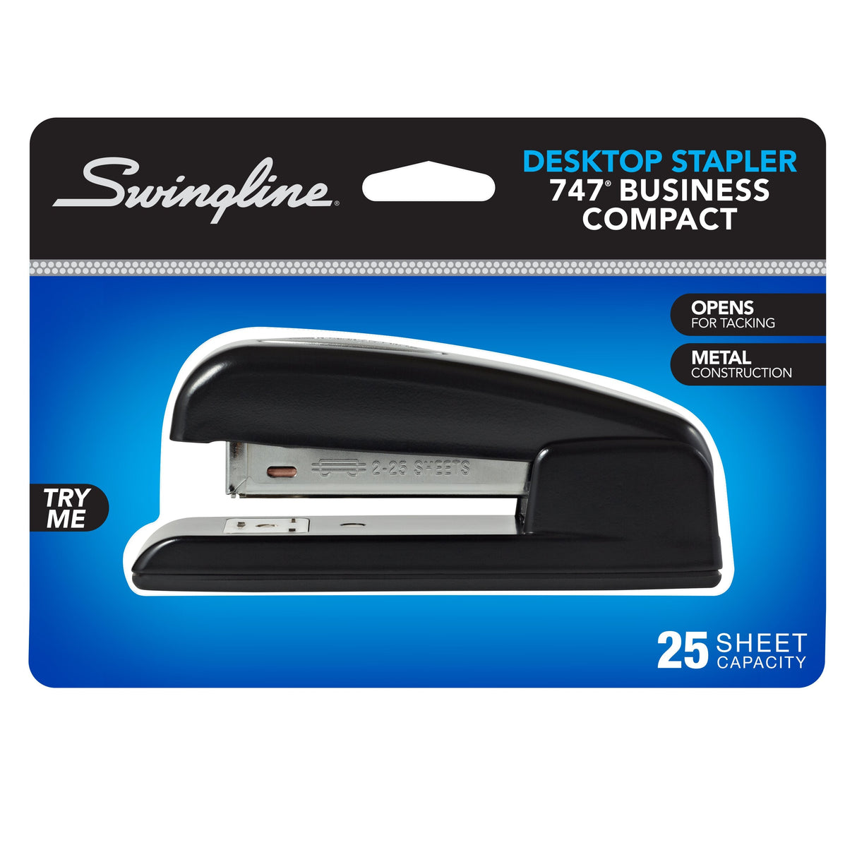 Swingline 747 Half Strip Business Stapler - 25 Sheets - Black