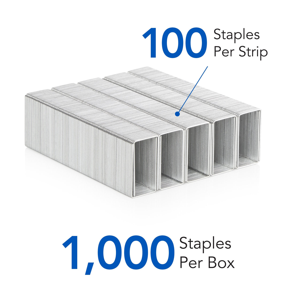 Swingline Premium Heavy Duty Staples - Model: 15/16" Leg, 100 Per Strip, 1,000/Box