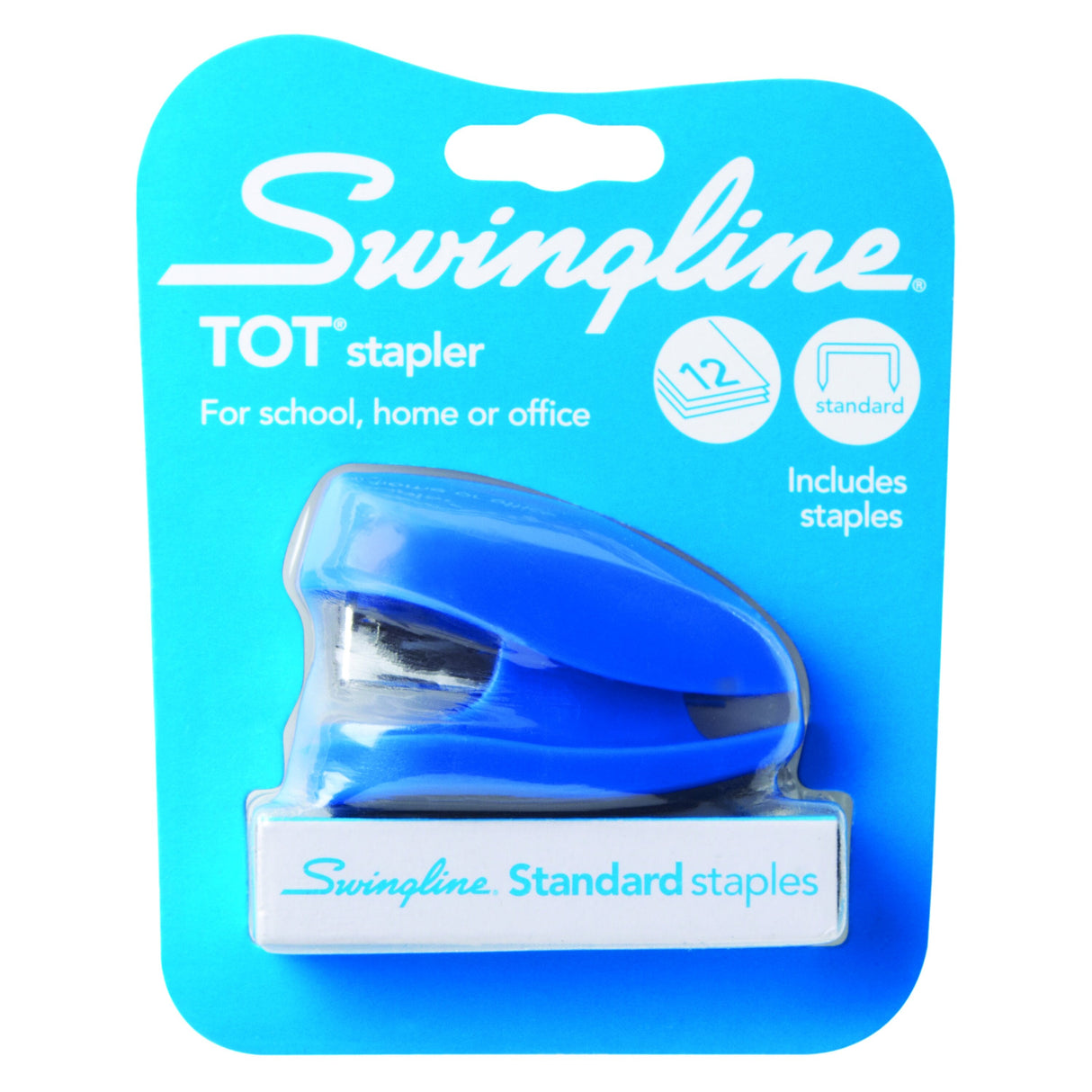 Swingline Tot Stapler, Blue, 12 Sheet Capacity