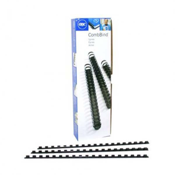 GBC Premium 1/4" BlackPlastic Combs - 100pk